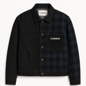 H.DAKIA GRID FUSION DENIM JACKET
